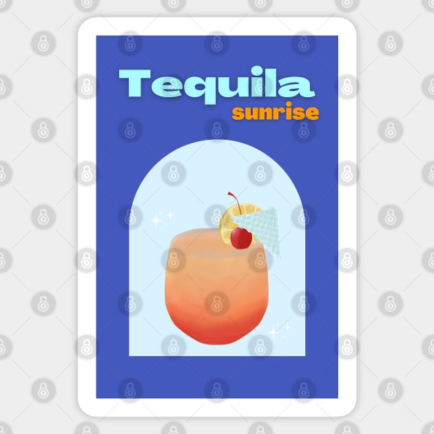 Tequila Sunrise Sticker by stickersbyjori